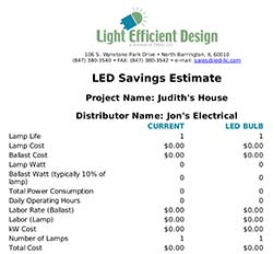 LED Comparison Chart