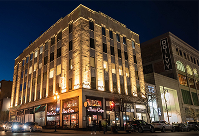 Downtown Art Deco Building Revitalized Through Illumination