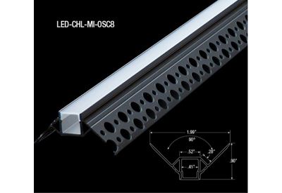 Inside and Outside Corner LED Tape Mud-In Channels