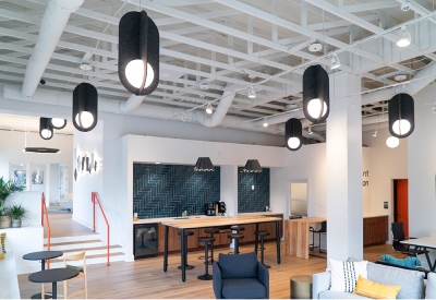 Distinctive Luminaires Create Playful Vibe in Coworking Space