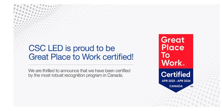 CSC LED Recognized and Certified as a Great Place to Work in 2023