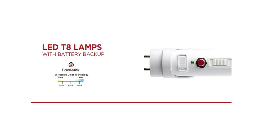 SATCO|NUVO LED T8 Lamps with Emergency Battery Back Up