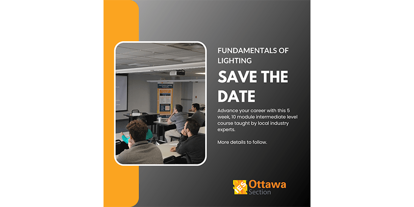 course, fundamentals of lighting, IES Ottawa