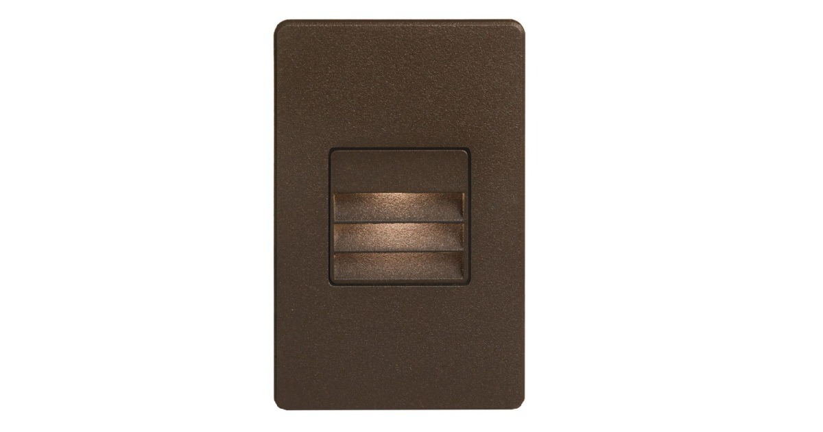 Dainolite: Bronze Rectangle In/Outdoor 3W LED Steplight – DLEDW-234-BZ