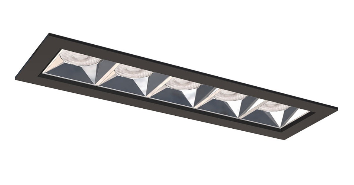 Liteline: Sirius – Linear 5-Cell Fixed Recessed Downlight