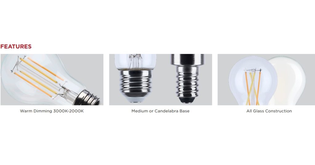 Sept 16, 2025 - SATCONUVO LED Filament Lamps - Dim-to-Warm