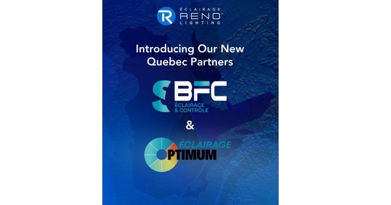 Sept 17, 2025 - RENO Lighting Announces New Representation Partnerships in Quebec