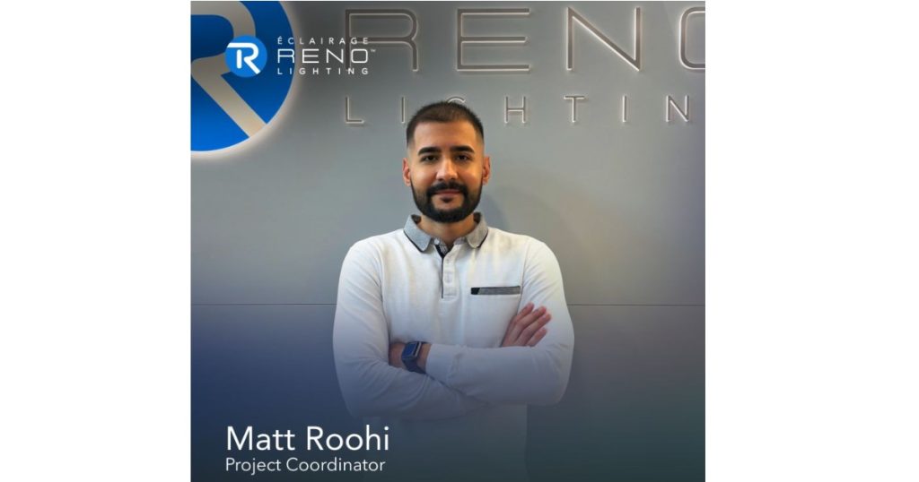 Oct 6, 2025 - RENO Lighting Announces Matt Roohi as New Project Coordinator