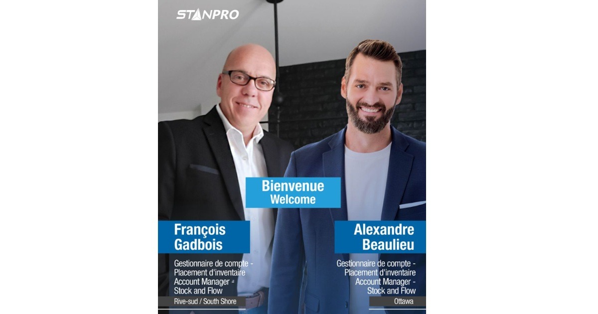Nov 27, 2025 - Stanpro Announces Alexandre Beaulieu & François Gadbois as New Account Managers to Their Stock & Flow Sales Team