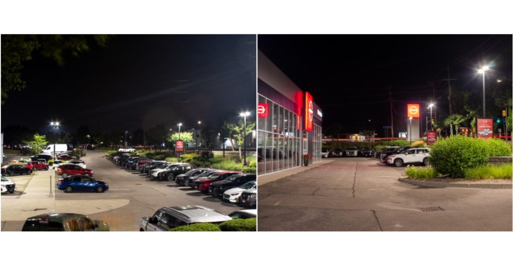 Jan 14, 2026 - CSC LED Spotted on Site - FL05 Area Lights Illuminate Waterloo Nissan with DarkSky-Friendly Design