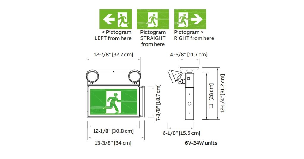 Jan 15, 2026 - ABB Emergi-Lite ESC-BLD Series - Steel Combination Unit Pictogram Sign Lighting 1