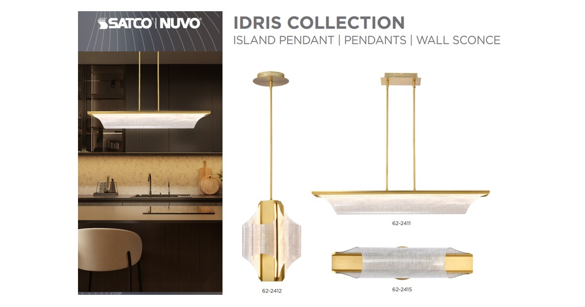 SATCO|NUVO: Idris Decorative Collection – Island Pendant, Pendants & Wall Sconce