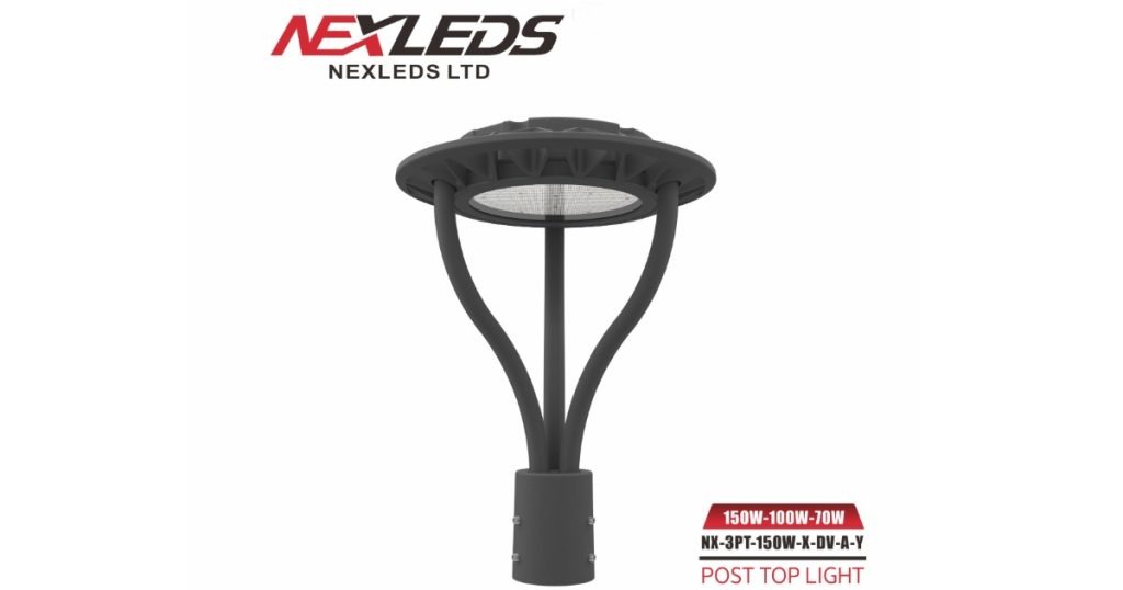 March 16, 2026 - NEXLEDS 3CCT Post Top Light - NX-3PT-150W-X-DV-A-Y