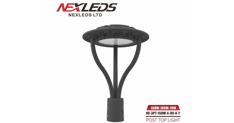 March 16, 2026 - NEXLEDS 3CCT Post Top Light - NX-3PT-150W-X-DV-A-Y