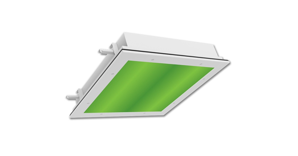 Leviton|Viscor: Certolux MSUo-Green LED Recessed Surgical Luminaire w/Overlapping Door Frame