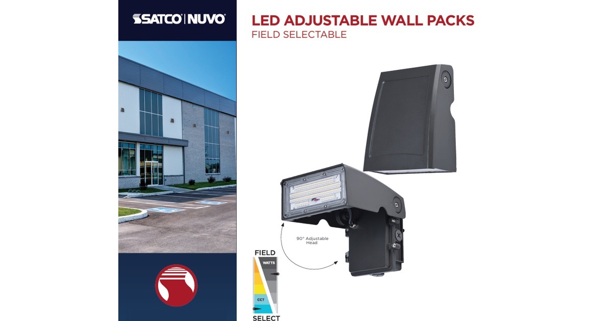 SATCO|NUVO: LED Adjustable Wall Packs – Field Selectable