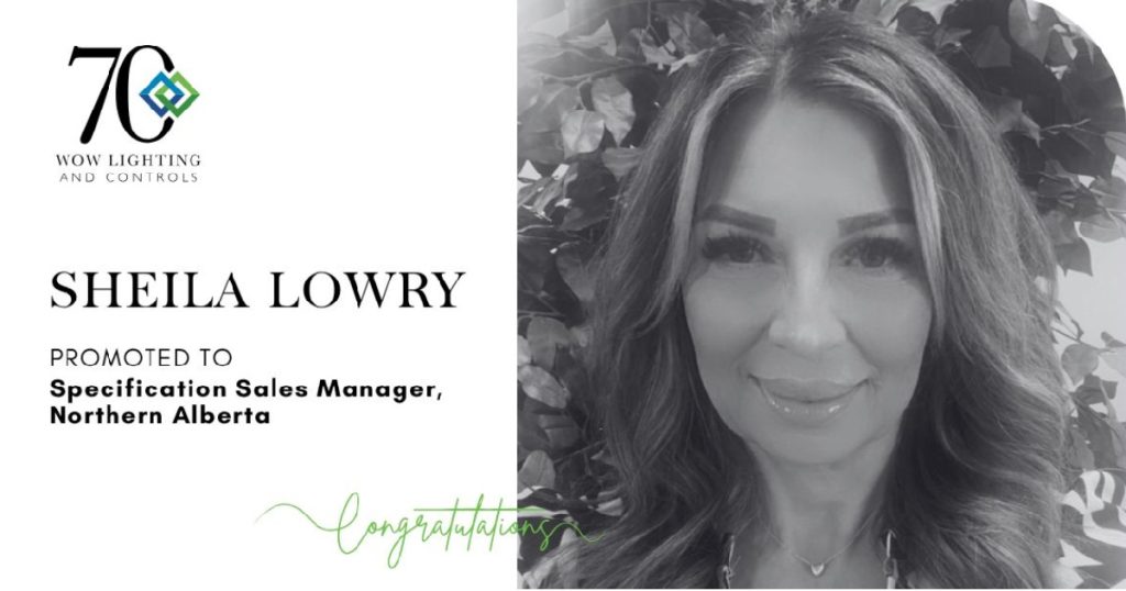 Wow Lighting and Controls Announces Sheila Lowry as New Specification Sales Manager, Edmonton