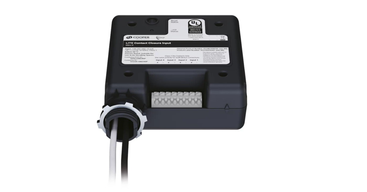 Cooper Lighting: WaveLinx LITE Contact Closure Input (CCI-L-V)