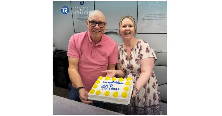 June 11, 2026 - RENO Lighting Celebrates Their Vice President, Jean-Claude Lespérance's Major Milestone of 40 Years of Dedication to the Canadian Electrical Industry