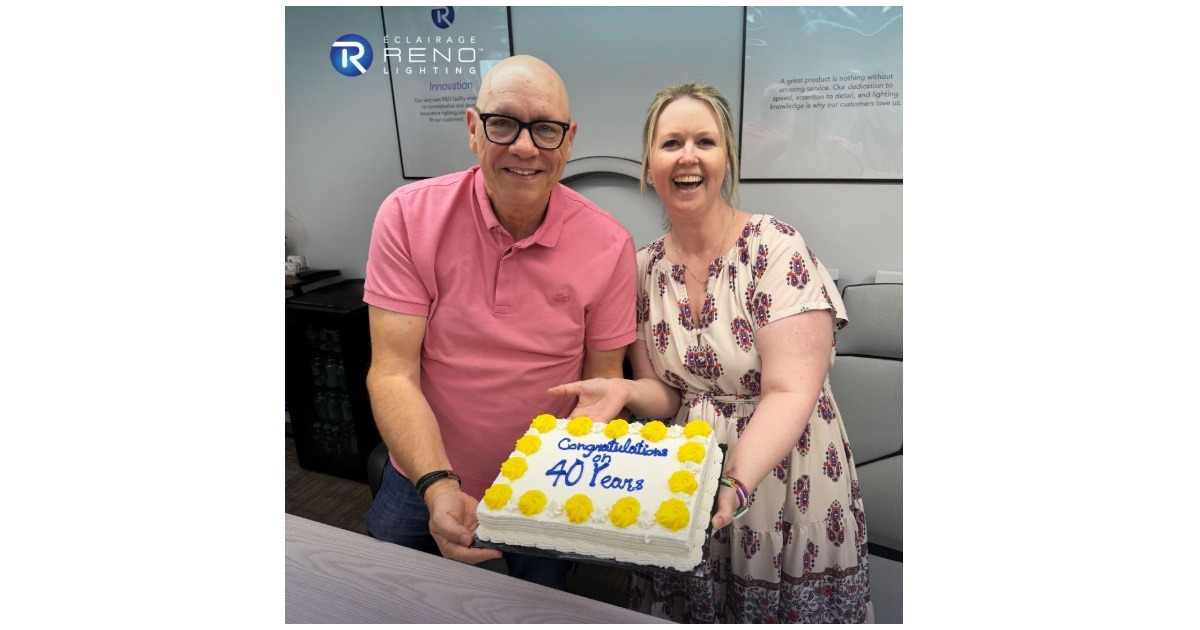 June 11, 2026 - RENO Lighting Celebrates Their Vice President, Jean-Claude Lespérance's Major Milestone of 40 Years of Dedication to the Canadian Electrical Industry