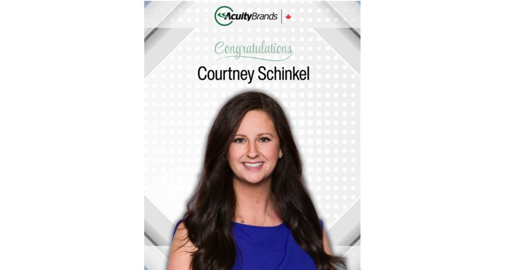 July 13, 2026 - Acuity Brands Lighting Canada Announces Courtney Schinkel as New Senior Key Account Manager, Corporate Accounts