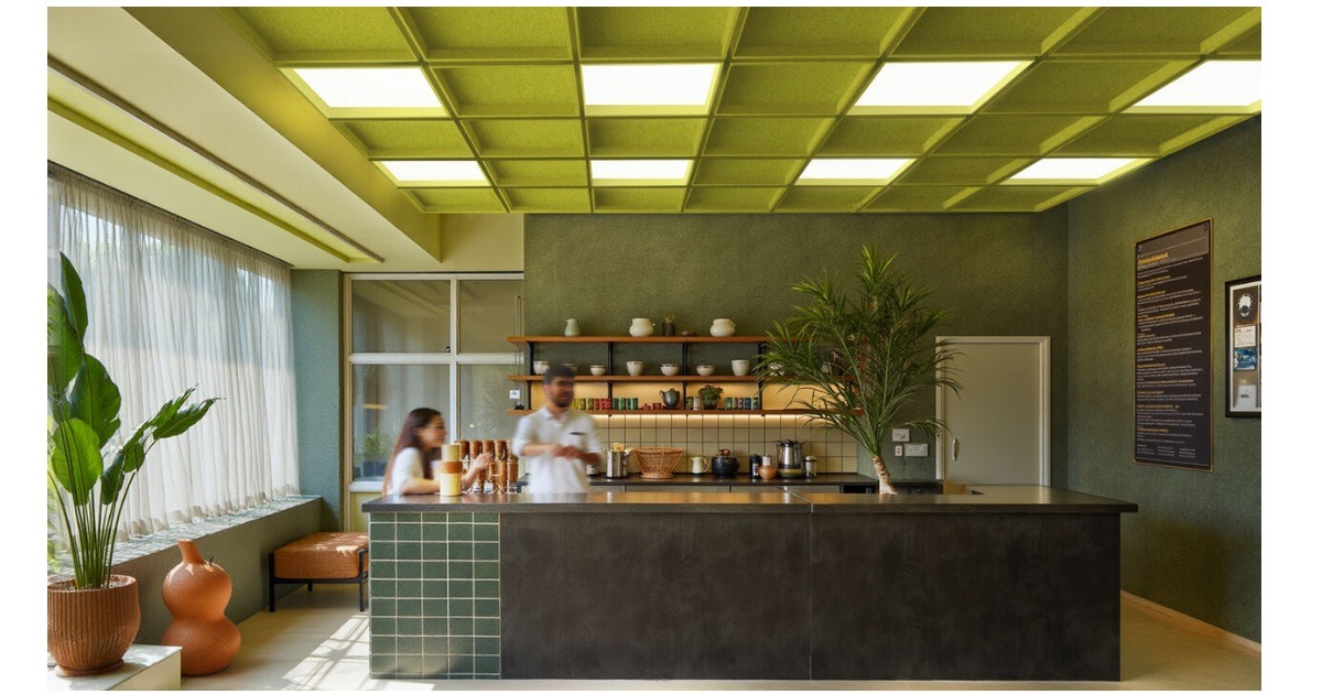 Barbican: Jut Box OWTI Acoustic Luminaire