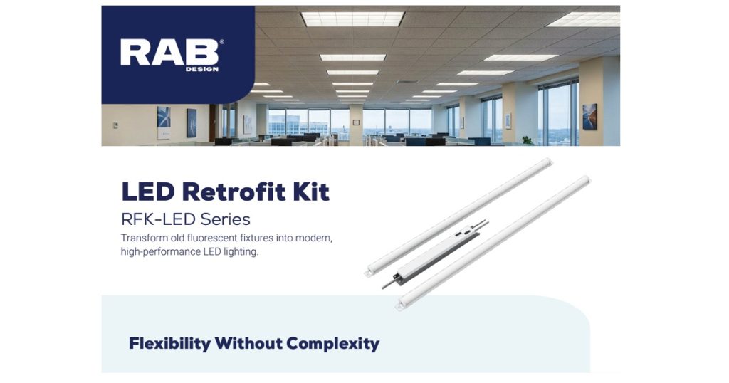 August 19, 2026 - RAB Design RFK-CT - Universal LED Retrofit Kit for Troffers, Flat Panels, Strips & Wraps