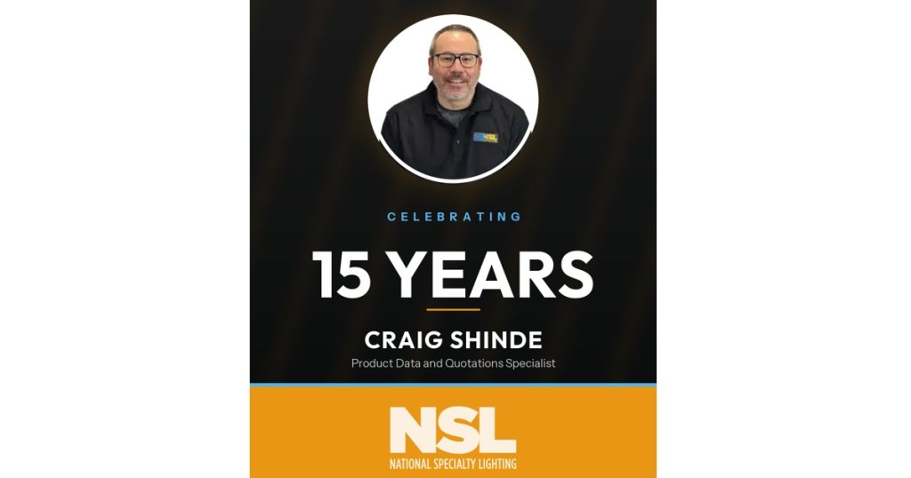August 24, 2026 - Congratulations to Craig Shinde on 15 Years with NSL & Magic Lite!
