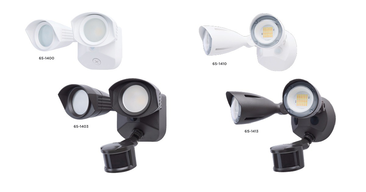 SATCO|NUVO: Dual Head Security Lights – Bullet & Square Heads Models